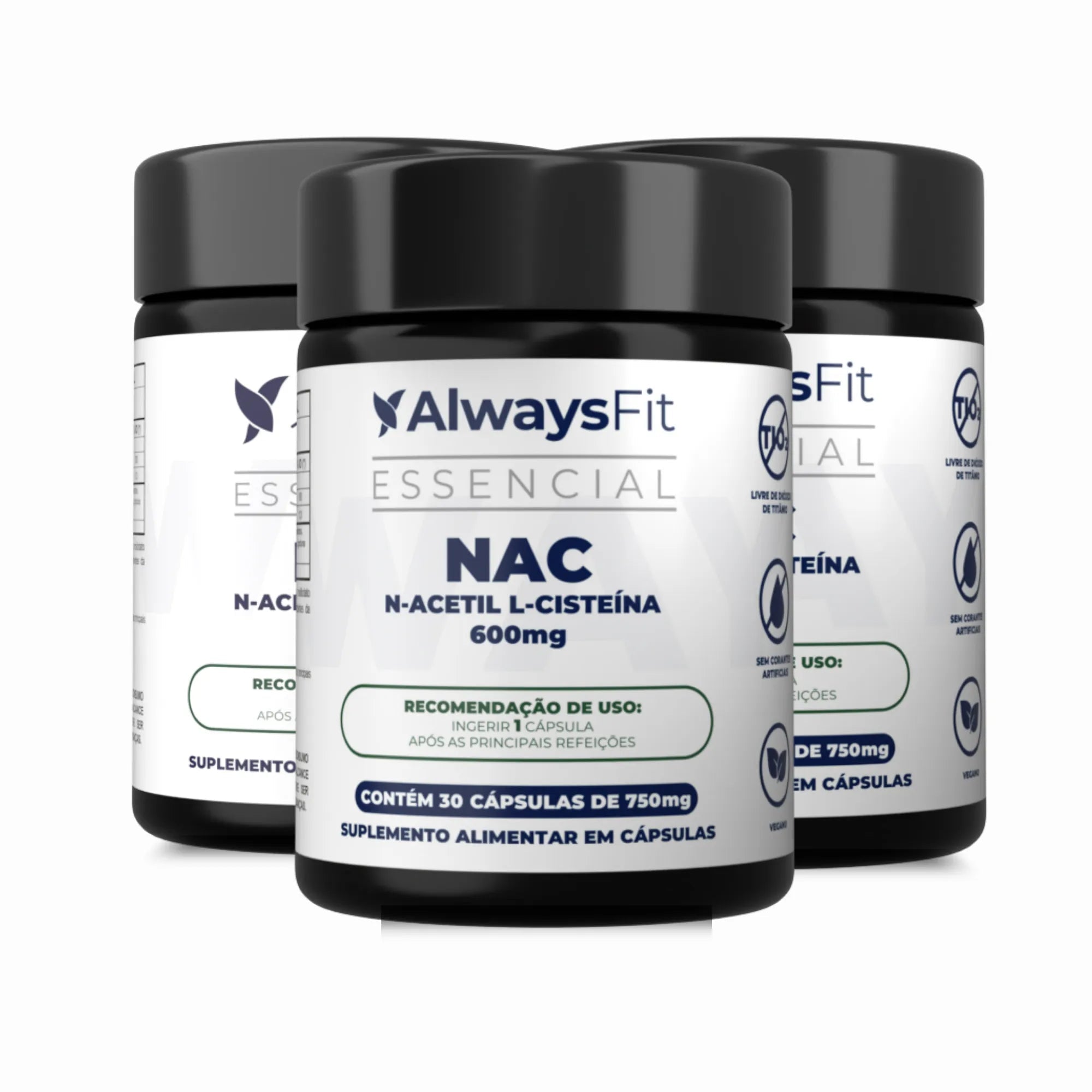 N-Acetil L-Cisteína NAC - 600mg - Precursor da Glutationa